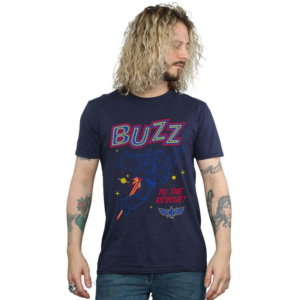 Disney Mens Toy Story 4 Buzz To The Rescue T-Shirt