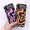 Роскошный чехол с текстурой коровьей кожи для Samsung Galaxy Z Flip 3 4 5G Funda ZFlip 3 Черный жесткий ПК задняя крышка для телефона