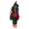 Halloween Hanging Witch Dolls Voice Control Prop Animated Ghost Scary Riding Broom Wall Hanging