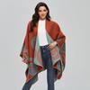 Shawl Women's Autumn and Winter Warmth Imitation Cashmere Cape Scarf Split Fork Fashion Travel Photo Shawl