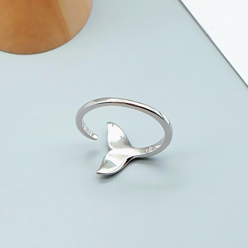 Engagement 925 Sterling Silver Opening Mermaid Couple Rings For Women Wedding Statement Jewelry Jz002