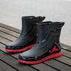 Модные локомотивного стиля крутые мужские дождевые туфли носить универсальные и удобные для кемпинга на открытом воздухе водонепроницаемые туфли нескользящие резиновые туфли