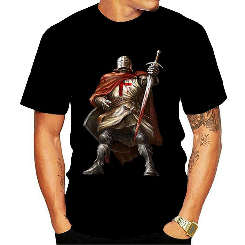 Knights Templar 3D Print T Shirt Knights Templar Fashion Casual T-Shirts Men Women Hip Hop Harajuku Streetwear T Shirt Tee Tops