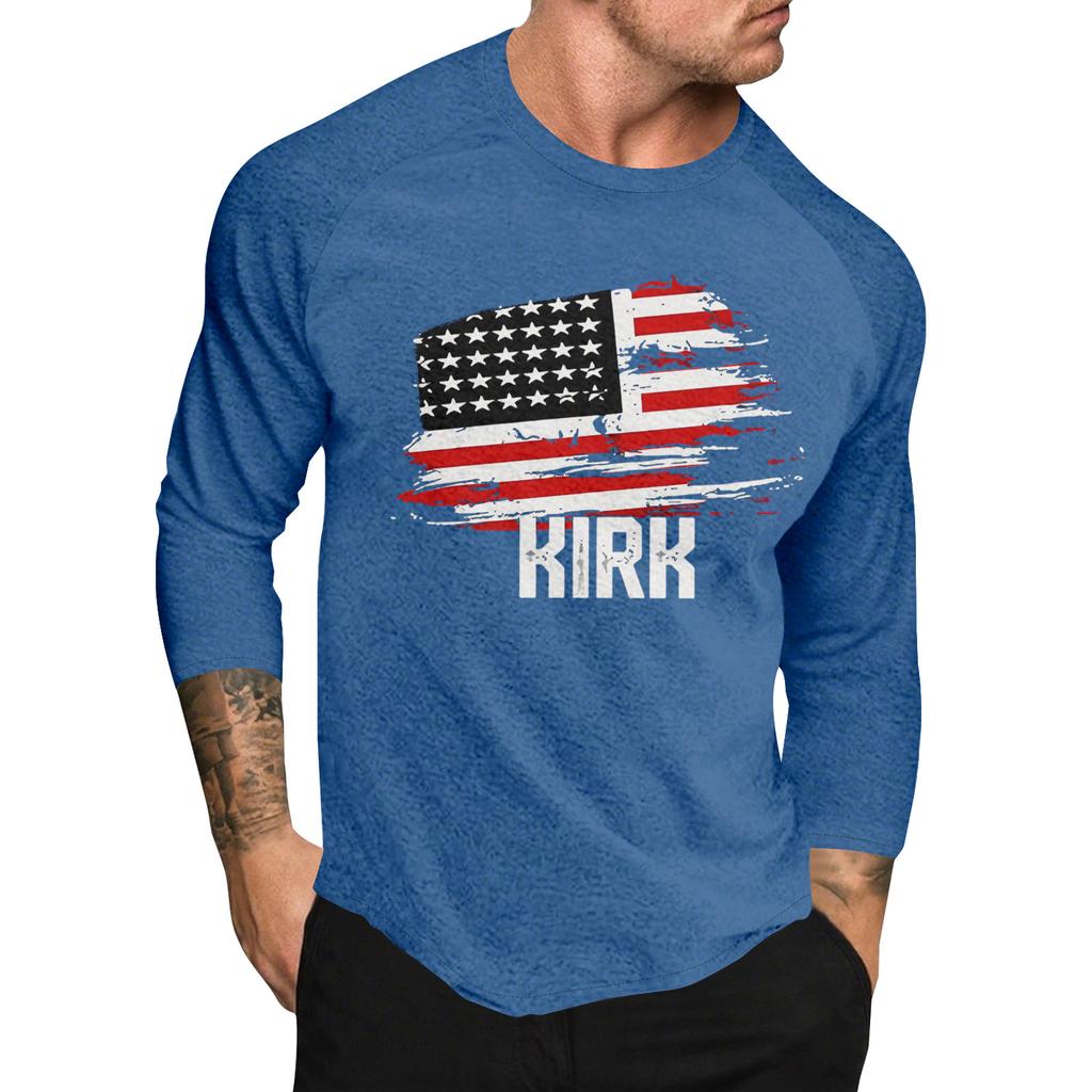 Casual Printed Raglan Sleeve Men's Long Sleeve Top