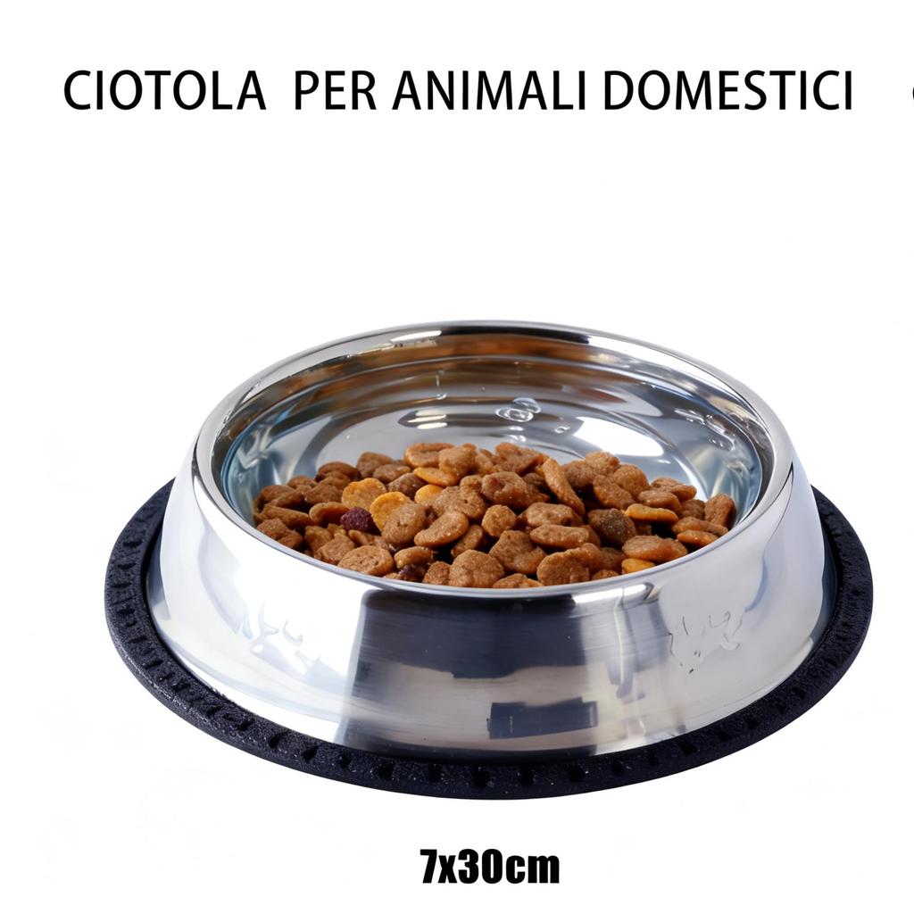 Water Bowl for Dogs and Cats, Stainless Steel Elevated Pet Feeder with Vintage-Style Metal Stand, for Dogs and Cats