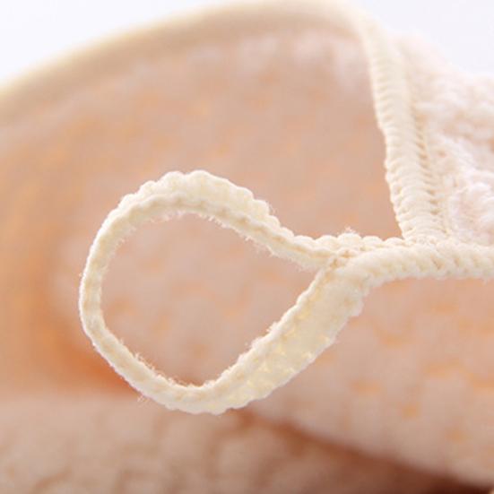 Yousheng Coral Velvet Plaid Texture Bath Towel Strong Water Absorption Fluffy Towel with Lanyard Design Easy To Clean Hand Towel