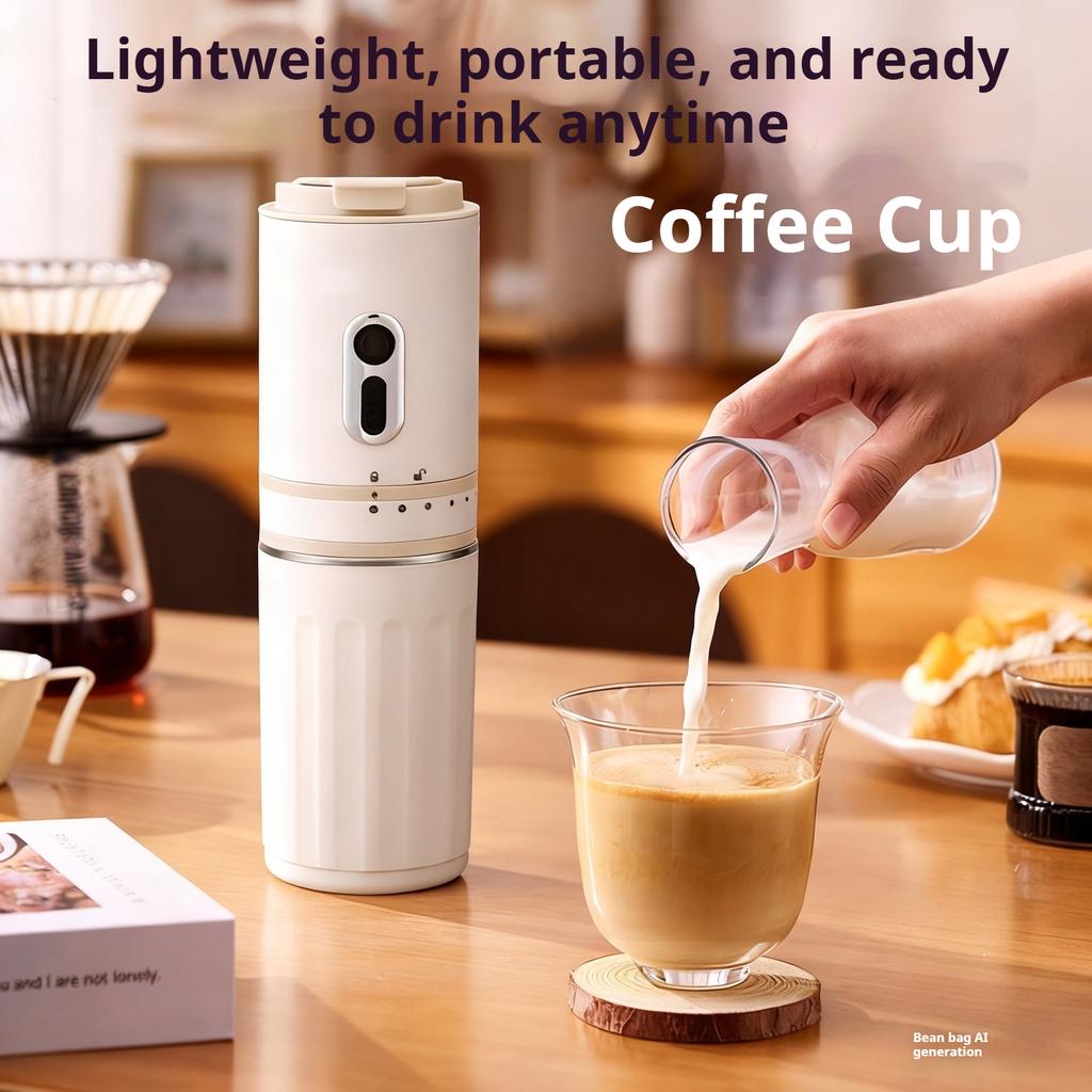 Portable Coffee Machine Household Small Grinding and Brewing Integrated Electric Bean Grinder