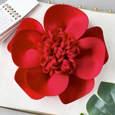 Большая 3D брошь-цветок для женщин, свадебная, корсаж, булавка, цветочная бижутерия, аксессуар для платья, блейзера, жакета, ручная аппликация, новая