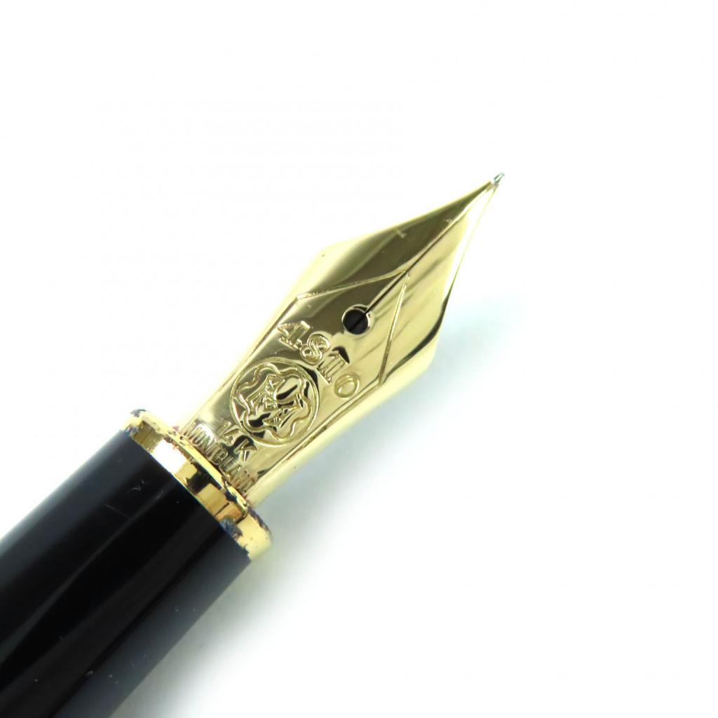 Очень хорошая перьевая ручка MONTBLANC Meisterstück Classic белая звезда Черное золото 14К Б/У