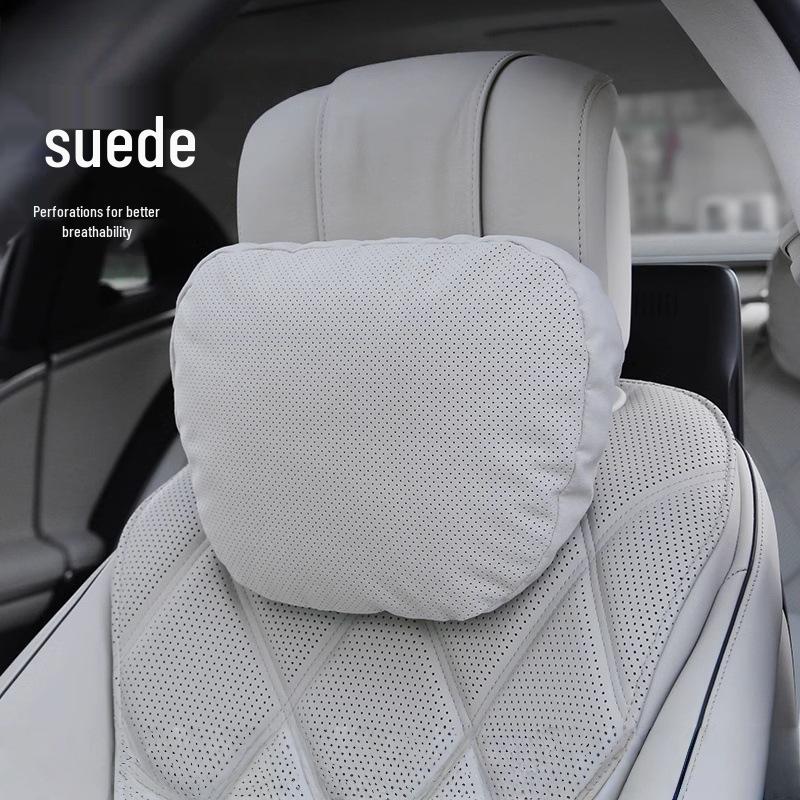 Подушка для подголовника и шеи из замши DuPont Cotton для Tesla и Mercedes-Benz S-Class/Maybach
