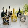 Decorative Cat Figurine Artistic Elegent Style Resin Surprised Expression Miniature Cat Party Desktop Gifts For Household Decoration