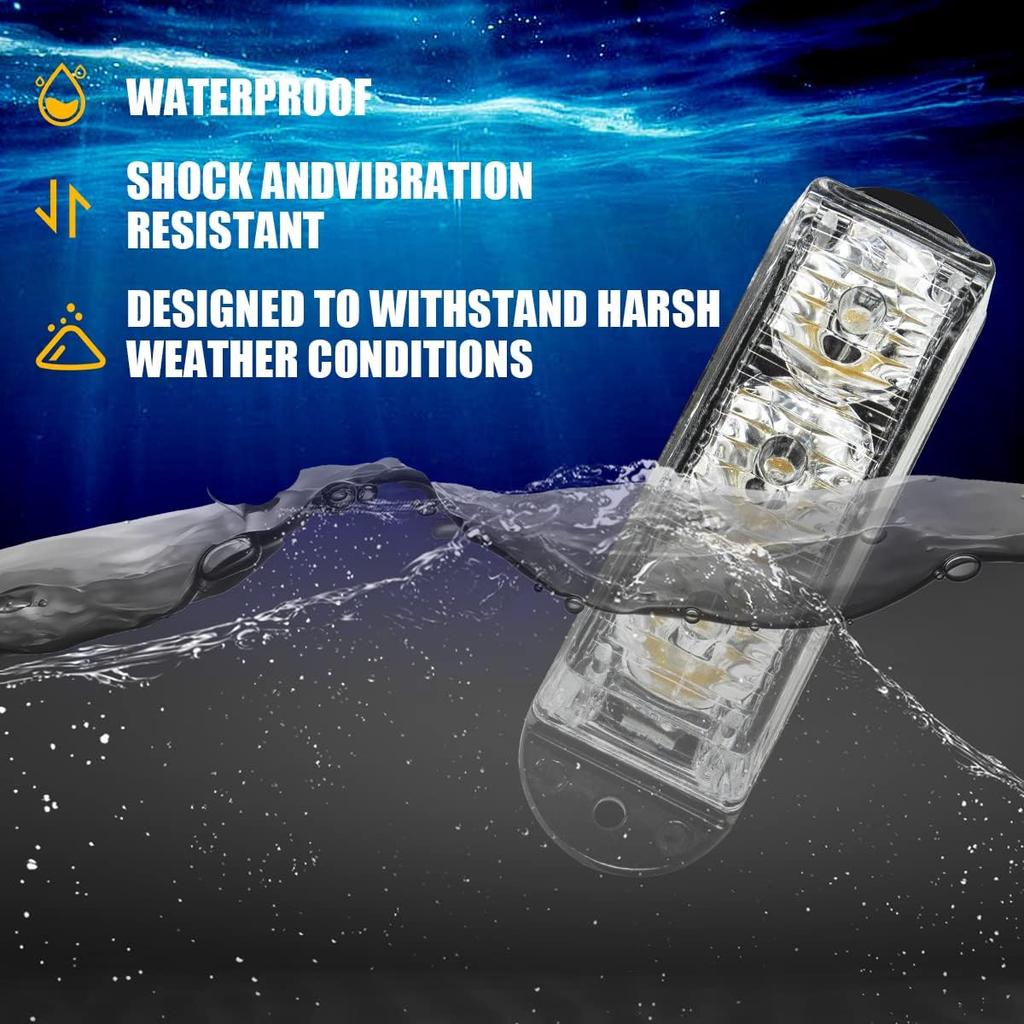 FXC (2 шт. 3-Светодиодный стробоскоп Фиолетовый Водонепроницаемый Аварийный маяк Мигалки, Предупреждающая полоса Purishion 12 различных режимов мигания Автомобиль Внедорожник Пикап Фургон…