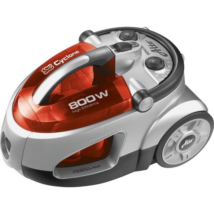 Aspirateur sans sac Sencor SVC 730RD-EUE2 - Système cyclonique - Faible bruit 76 dB - 800 W - Rouge
