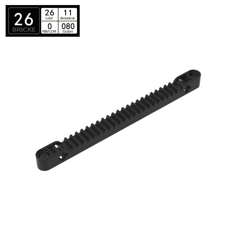 BRICKE Brick Guest Gear Rack 1x13 Compatible with LEGO 64781 Building Blocks MOC.