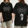 Ghostemane Double Sided Print T-Shirt Oversized Men 100 Cotton Tshirt Fashion Women Hip Hop Metal Gothic Rock T Shirt Streetwear