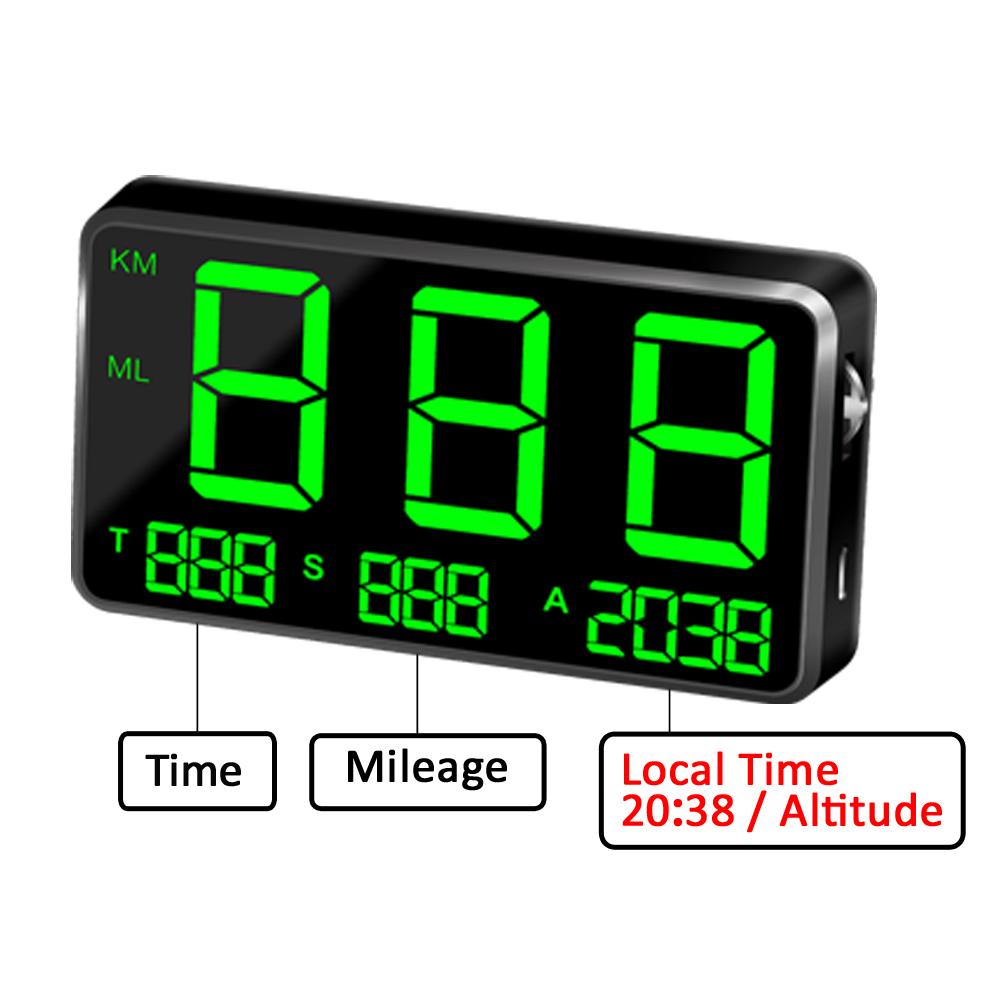 Popular GPS Speedometer Odometer Car Digital Speed Display MPH Over Speed Alarm Clock For All Vehicles C80 C90