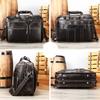 Men's Briefcase Genuine Leather Retro Business Bag Top-tier Cowhide Laptop Bag