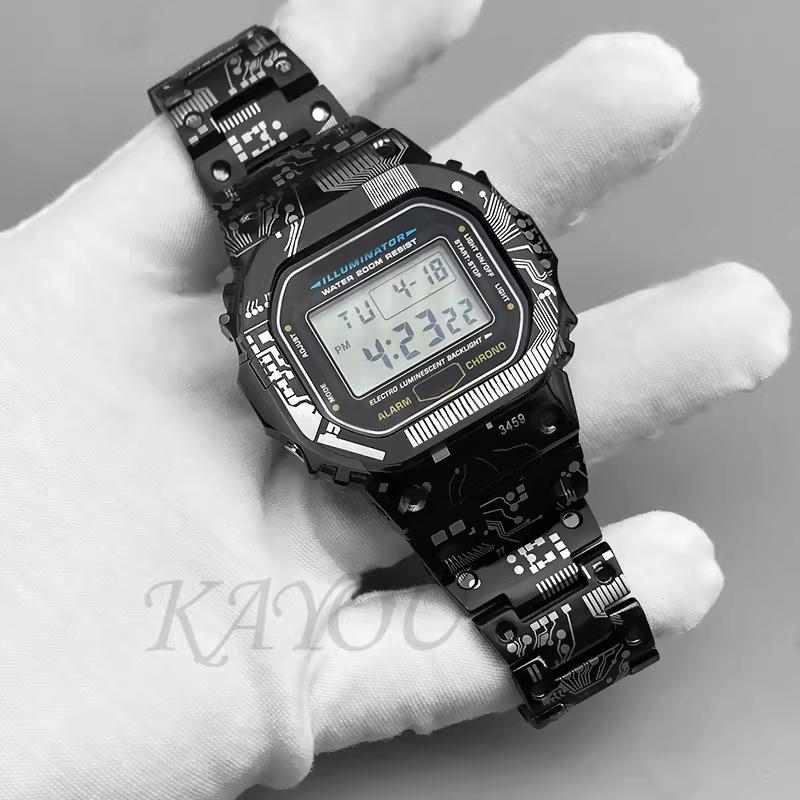 Нержавеющая сталь Точность Для Casio GMW-B5000/DW5600 модификация печатной платы аксессуары, маленький квадратный корпус GWM5610 браслет