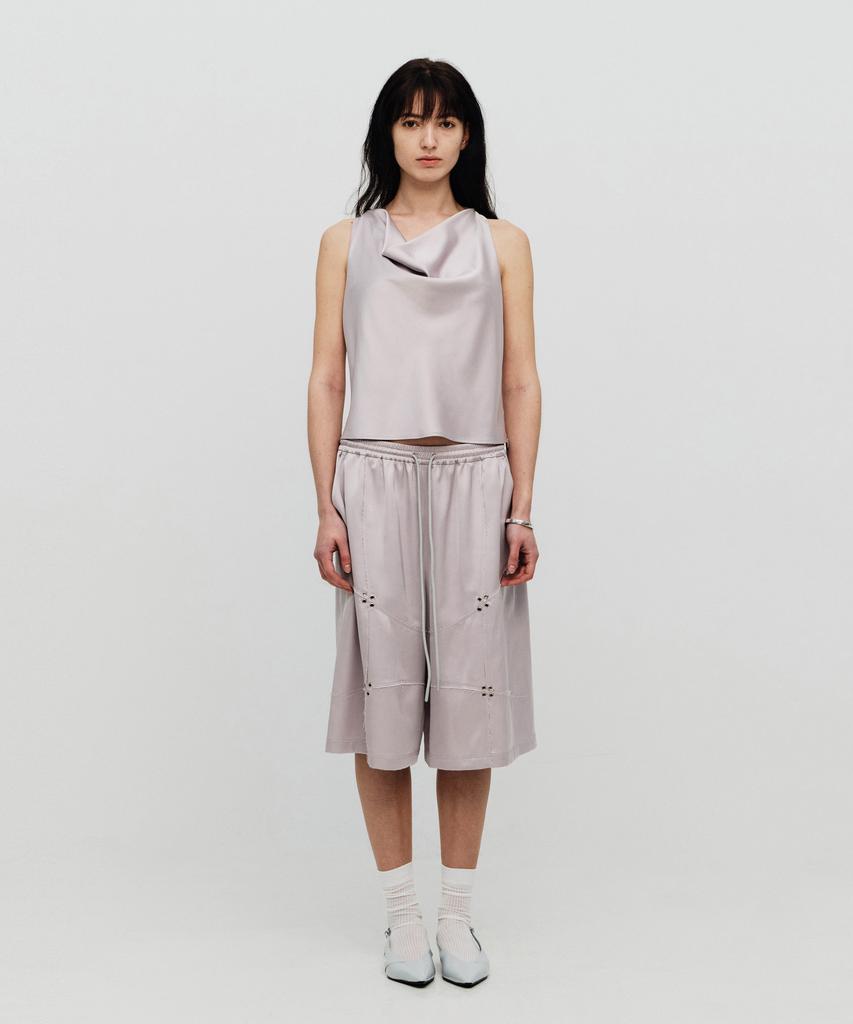SEALOT Signature Low-Cut Eyelet Satin Half Pants (Pale Lavender)