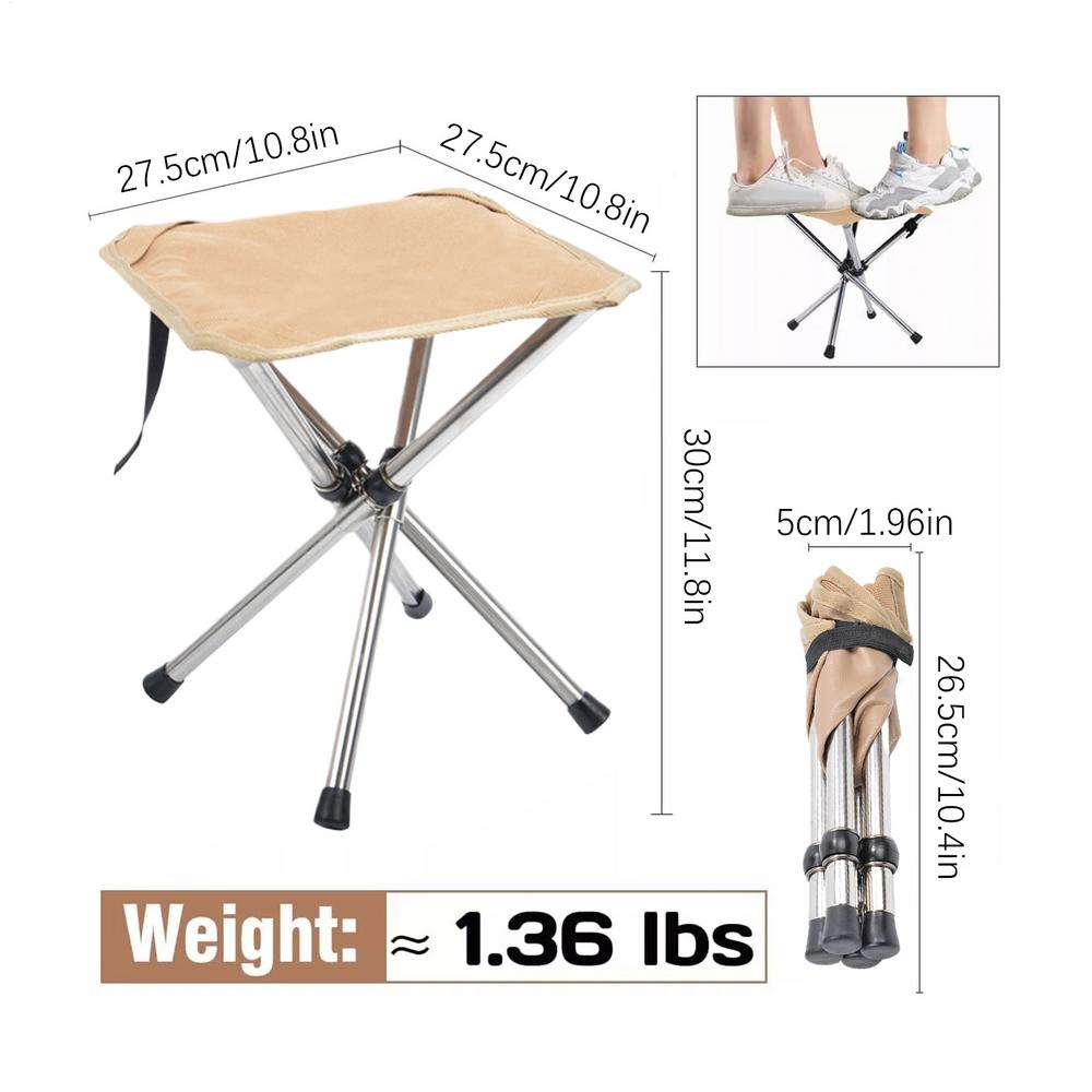 Складной походный стул, стул для рыбалки, портативный, легкий, кронштейн из нержавеющей стали, сиденье для улицы, садоводства, рыбалки