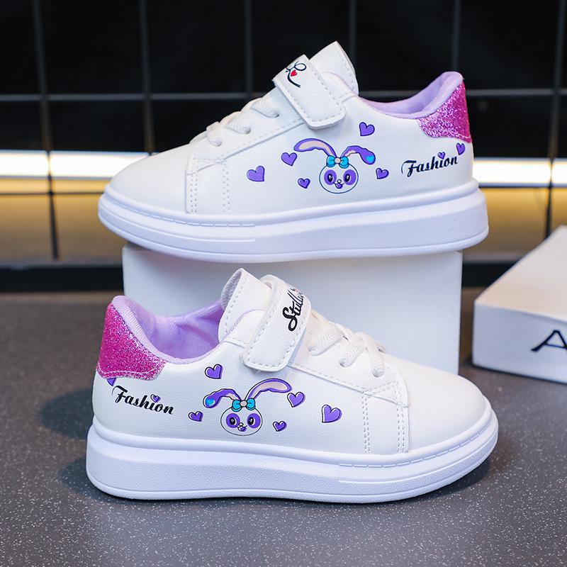 Белые беговые кроссовки с мягкой подошвой, нескользящие, 2025 года, для девочек - Идеально подходят для начальной школы и спорта