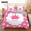 Lovely Pink Bedding Set Duvet Cover 140X200 For Girl Bedroom Quilt Cover Pillowcase Duvet Cover Bed Single Double Size(No Sheet)