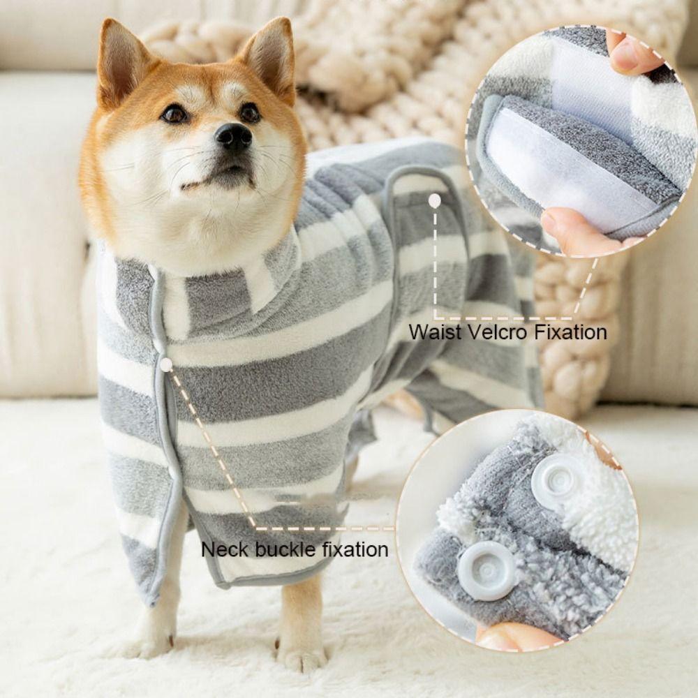 Warm Pet Drying Coat Soft Dog Bath Towel Pet Quick-drying Coat Dog Bathrobe  Drying