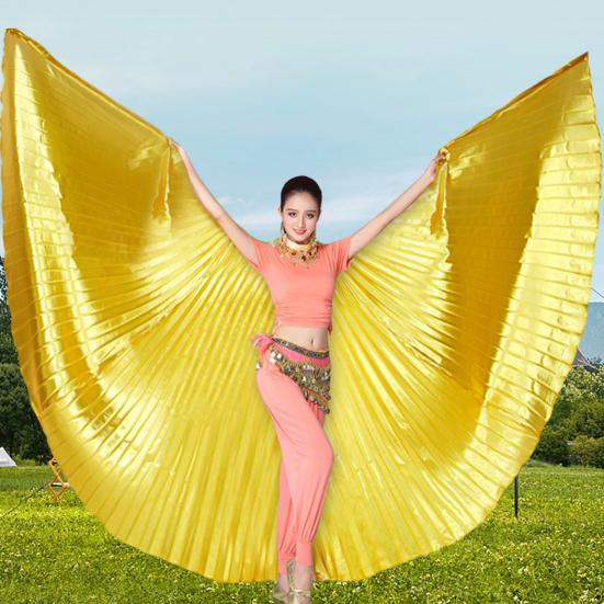 1 Set Belly Dance Wing with Telescopic Rod Eye-catching Wing Prop Cosplay Costume for Parties Festivals Decoration