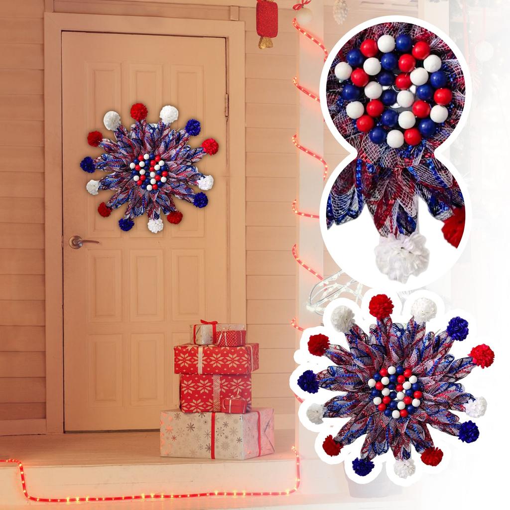 Wreaths Independence Day Wreaths Decorations Faux Plant Wreaths Home Front Door Decorations