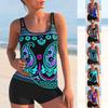 Loose Tankini Swimsuit Tankini Sexy Bikini Bathing Suit Summer High Waist Monokini Women New Design Printing Swimwear XS-8XL