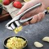 Manual Garlic Press Zinc Alloy High Hardness Garlic Pounder Glossy Surface Ergonomic Handle Garlic Crusher Restaurant