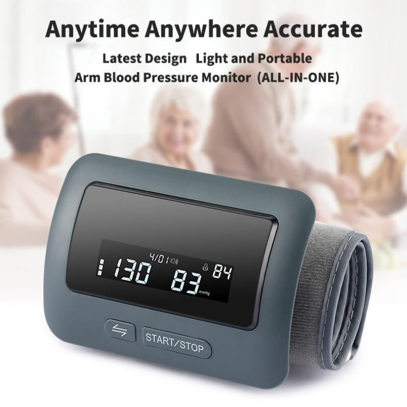Blood Pressure Monitor - Wireless Uppr Arm Cuff BP Machine with One Piece Design, Stores Historical Data