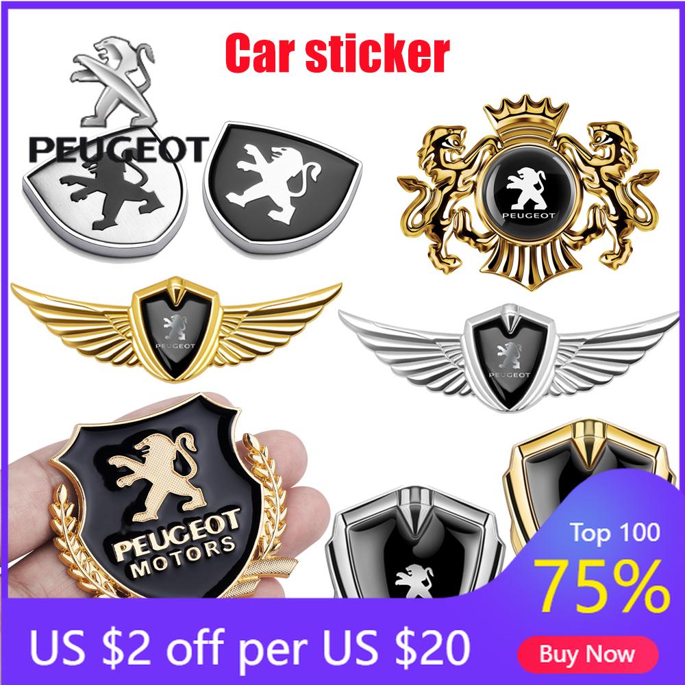 2026 Hot Car Sticker 1PCS 3D Metal Auto Styling Logo Car Sticker Badge Emblem Tail Decal For Peugeot 207 3008 206 208 308 307 40
