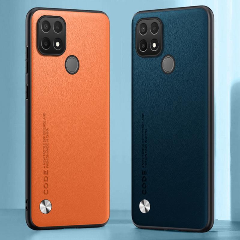 Роскошный чехол из искусственной кожи для OPPO A15 A15S A35, задняя крышка, силиконовый противоударный защитный чехол для телефона Realme C21 C21Y C25Y Coque