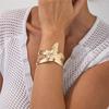 European and American Ocean Style Metal Pitted Starfish Bracelet Bracelet Exaggerated Design Open Bracelet for Women