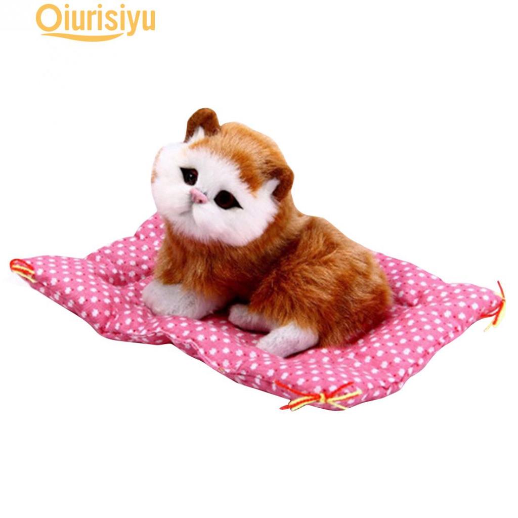 Animal Doll Plush Sleeping Cats Toy with Sound Kids Toys and Hobbies