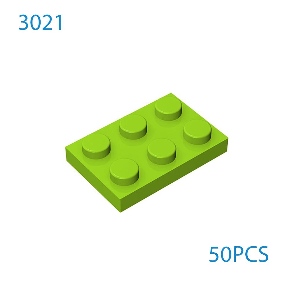 50 шт. DIY MOC Строительные блоки Тонкие Фигурки Кирпичики 2x3 Точки 12Цветов Образовательные Совместимые 3021 Игрушки для Детей Рождественский подарок