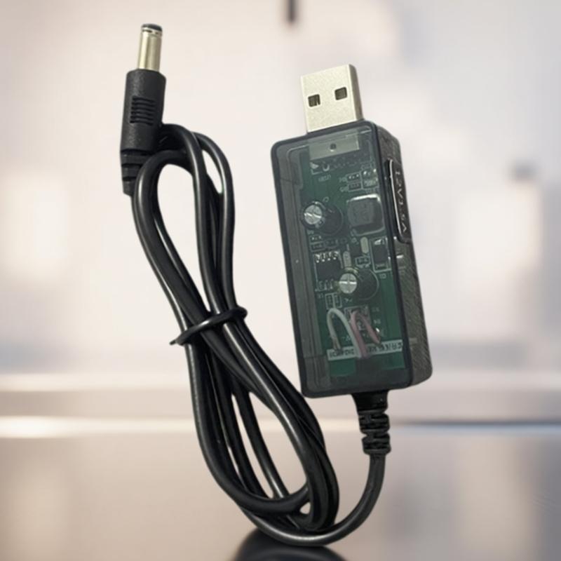 Кабель-усилитель USB на DC12V USB 5V на DC12V 1.5A Кабель-преобразователь Boost для зарядки роутеров Покрытие ПВХ Штекеры DC5.5x2.1mm