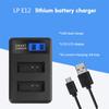 Portable LP-E12 LP E12 LCD Dual Channel USB Battery Charger for EOS M EOS Rebel SL1 EOS 100D Stay Powered