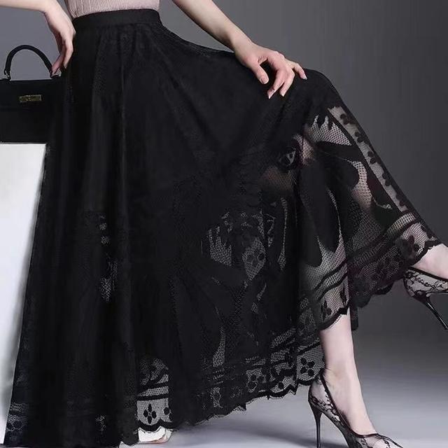 WTEMPO Весенне-летняя сетчатая юбка, модная утягивающая юбка трапециевидной формы с высокой талией, большая плиссированная юбка феи