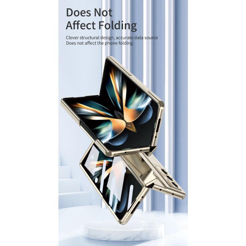 Тонкий пластиковый чехол для Samsung Galaxy Z Fold 6 5 4 3, защитная пленка на шарнире с подставкой, противоударный держатель с полным покрытием