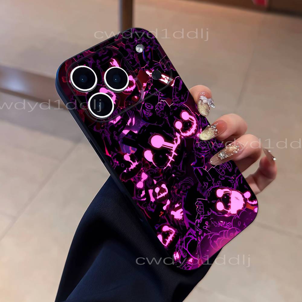 Fnaf Five-nights-At-Freddys For iPhone 17,16,15,11,12,14,13 Pro Max Mini XS,XR,7 Plus 16E Air Soft Black Dustproof Phone Case