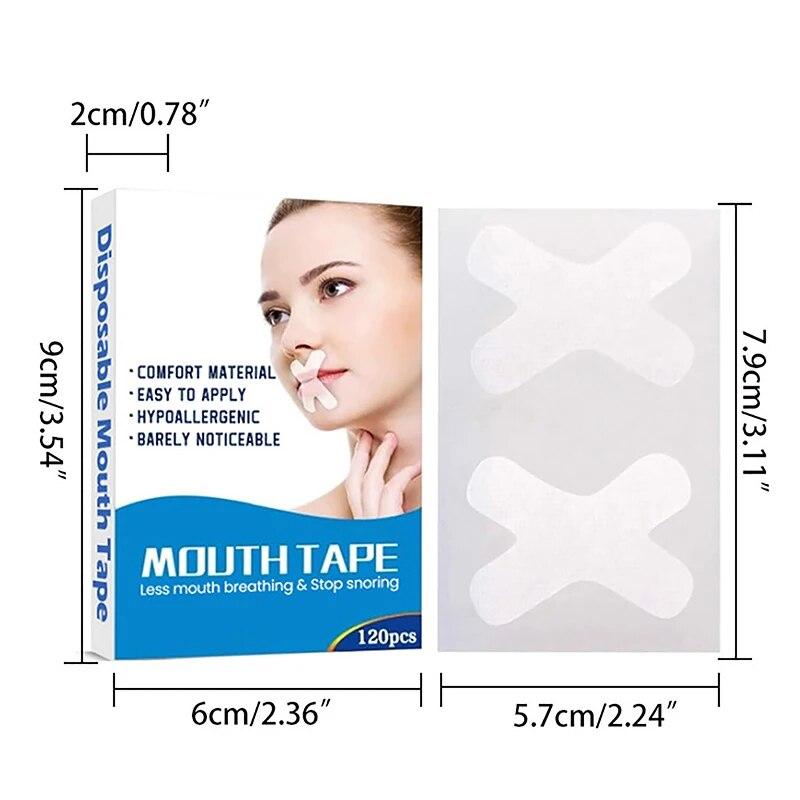 Лента для сна, 120 шт., лента для рта, для улучшения дыхания через нос, улучшение ночного сна, меньше дыхания через рот и храпа