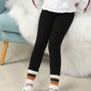 Зимние детские леггинсы на флисовой подкладке для девочек, нижние брюки, милые полосатые детские брюки-подростки с базовым слоем, термоколготки, узкие брюки, От 3 до 13 лет