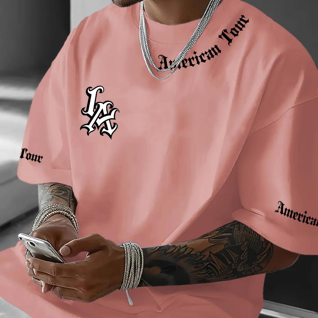 XXS-6XL Большие размеры Мужская футболка с буквенным принтом Летняя повседневная свободная мужская одежда Топы с коротким рукавом Футболки Пуловер