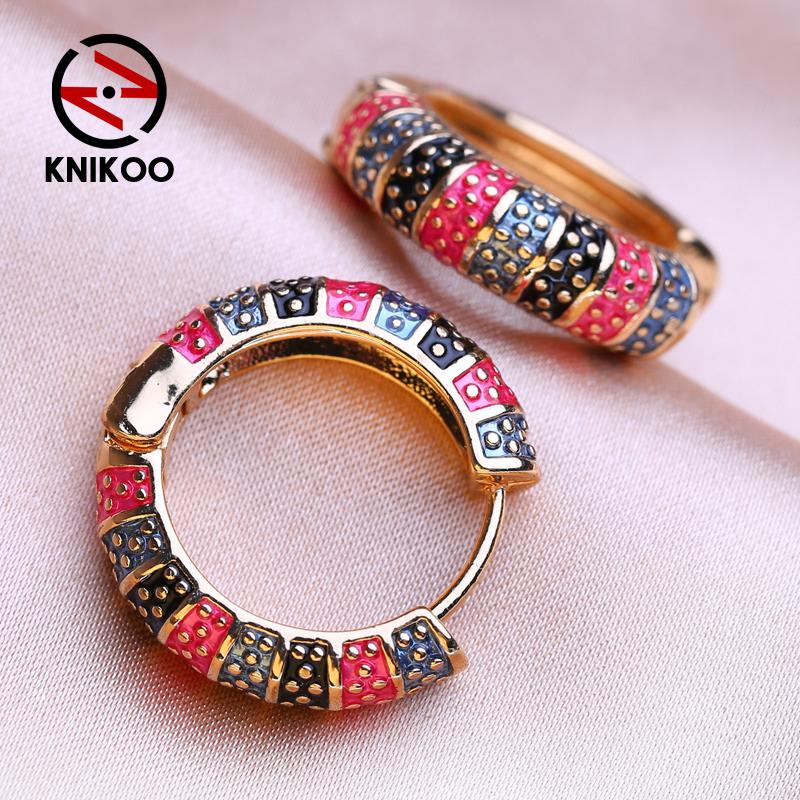 KNIKOO Круглые серьги-клипсы для женщин, модные цветочные серьги, ювелирные изделия для подарков на свадьбу