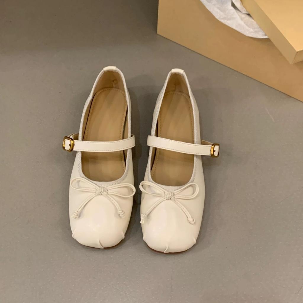 Вечерний бриз на плоской подошве, нежные туфли-лодочки Мэри Джейн, женская обувь 2025, новая летняя французская универсальная балетная обувь