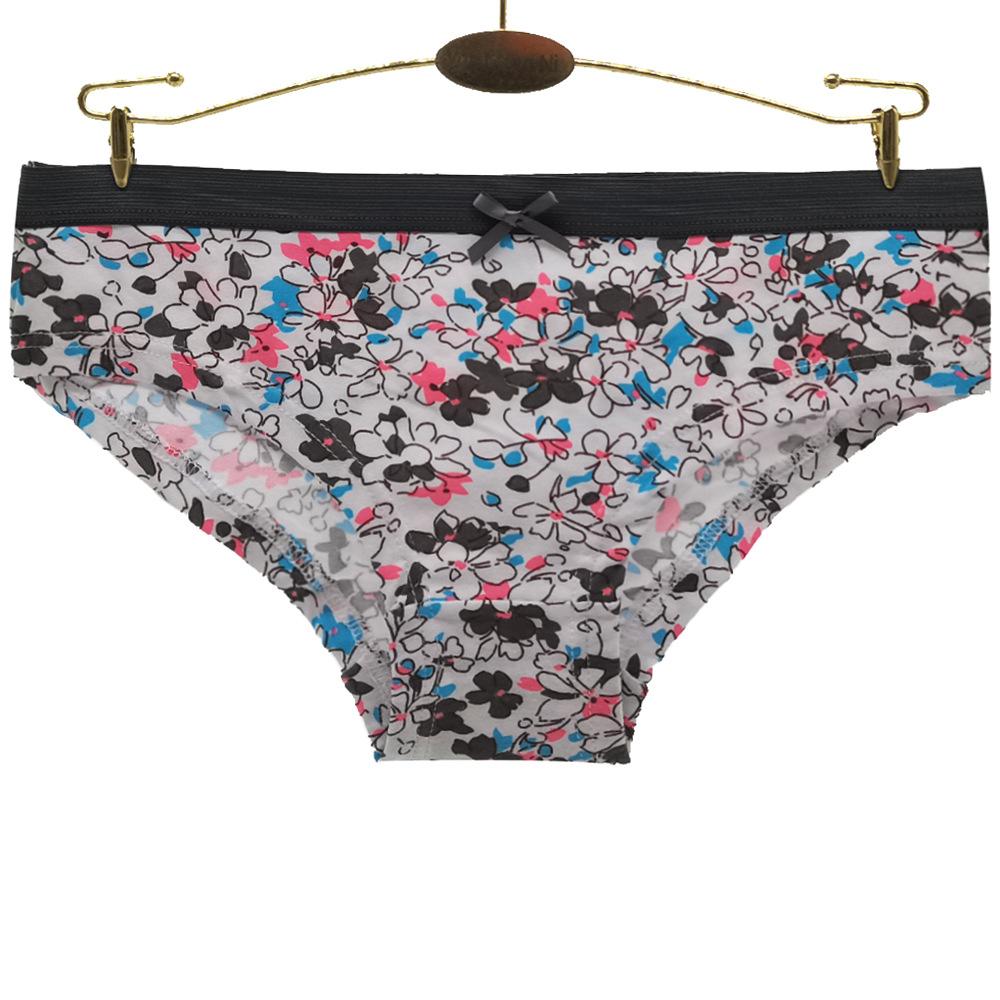 Women Underwear Panties Cotton Sexy Bikini Briefs Paisley Pattern Soft Ladies Knickers Lingerie Lot 6 PCS