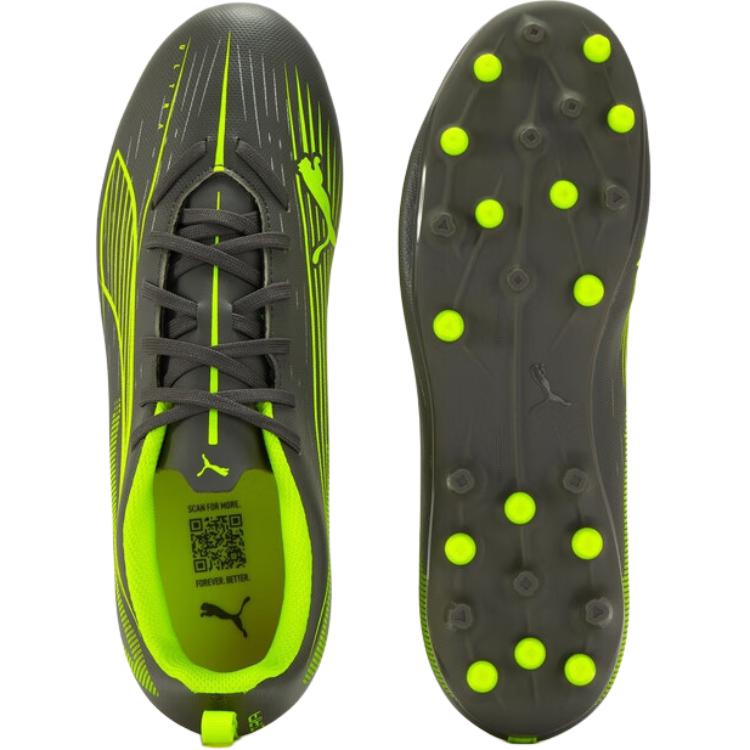 Puma Модные универсальные детские футбольные кроссовки Ultra 5 Series с низким верхом Детские футбольные кроссовки Серебристо-желтые 108329-03