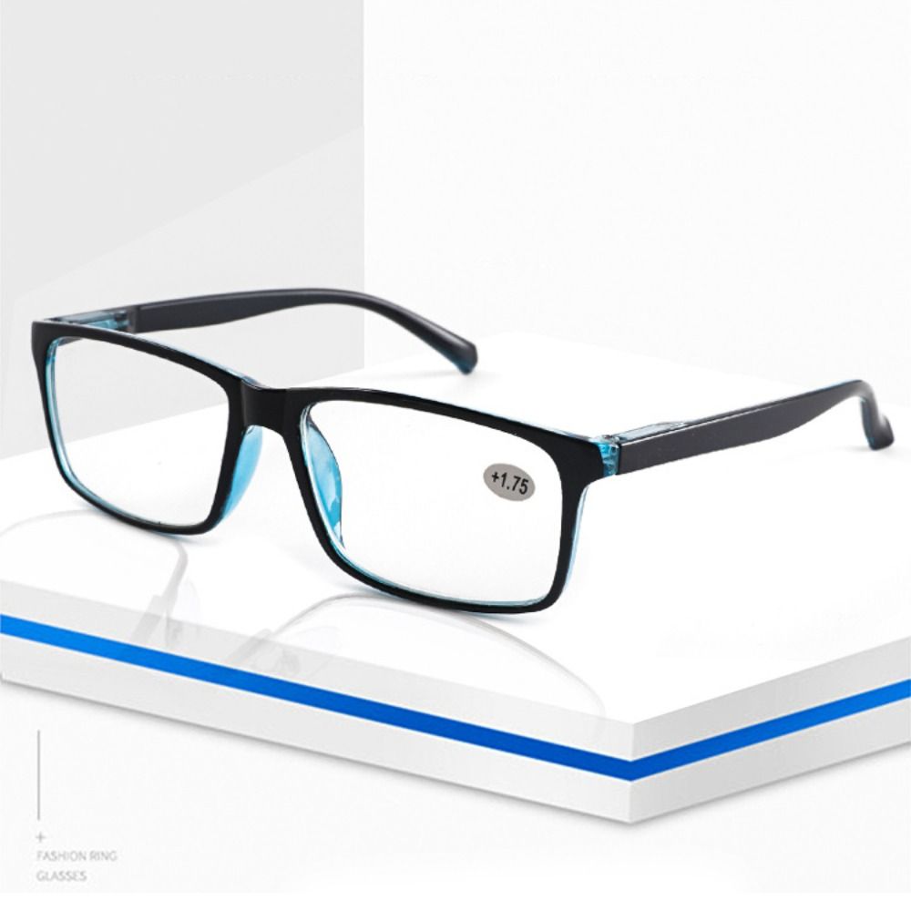 Black Blue Reading Glasses PC Anti Eyestrain Reading Glasses Portable Frame Glasses  Men and Women